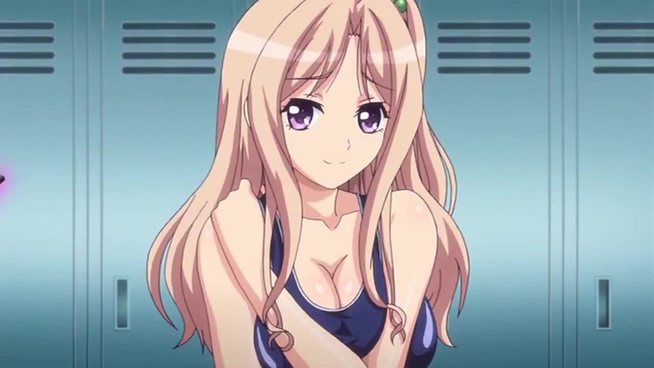 gakuen de jikan yo tomare, animated, sound, translated, video, 3girls, aqua  hair, ass, blonde hair, blush, breasts, brown eyes, butt crack, clothed  female nude female, covered erect nipples, female focus, glasses, grabbing,