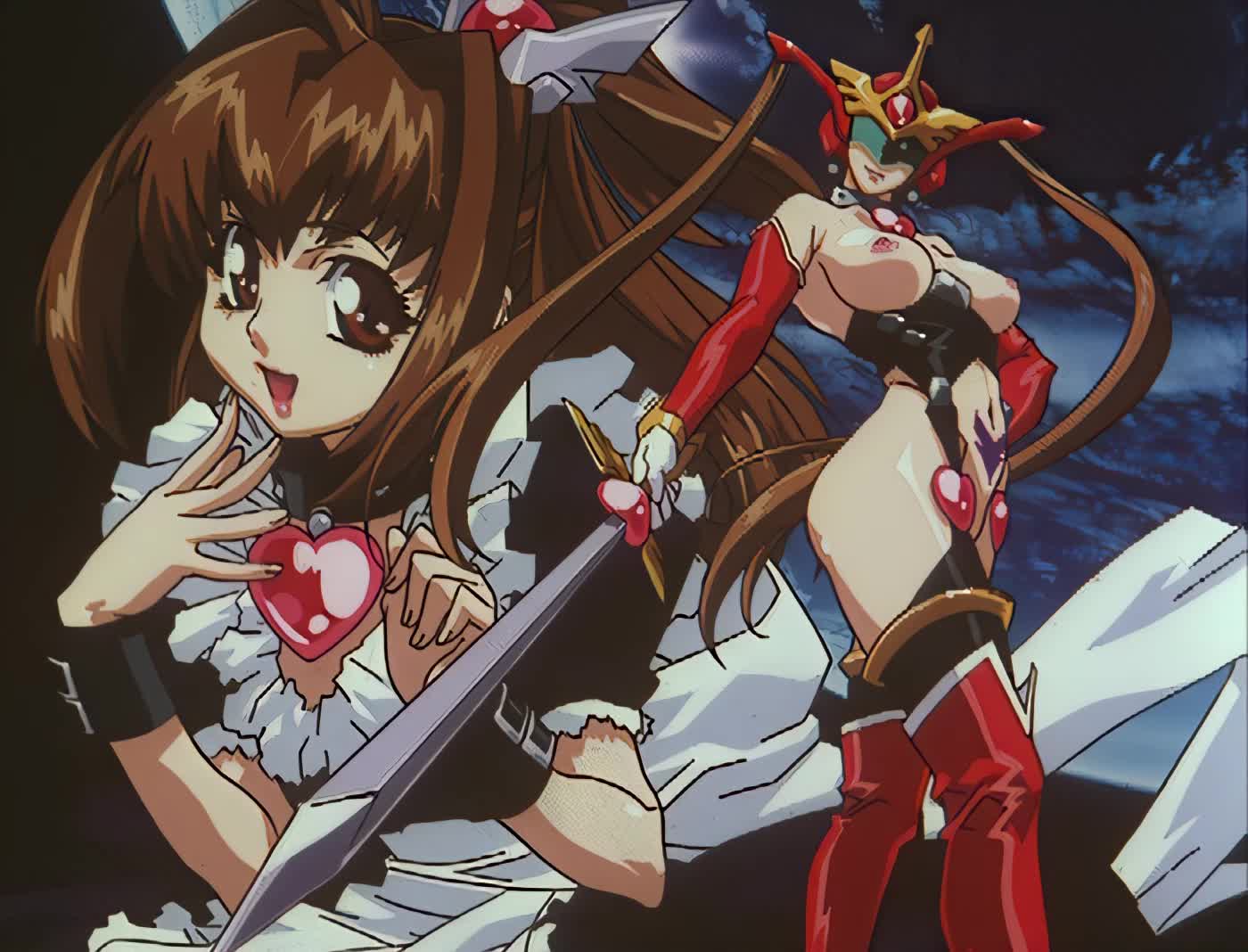 oobari masami, angel blade (character), colonel elaine, emily (angel blade),  fudo ayame, general chloe, hishizaki shaia (angel blade), karin (angel blade),  nailkaiser, phantom lady, shinguuji moena, angel blade, animated, resized,  sound, tagme,